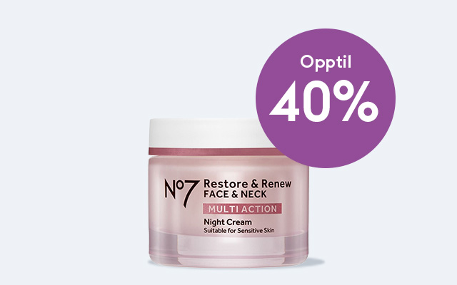 Anti-age, ansiktspleie tilbud No7 hos Boots Apotek 