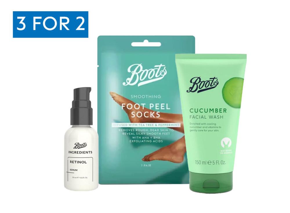 Plukk og miks. 3 for 2 på Boots produkter