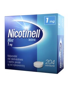 Nicotinell 1 mg sugetabletter for røykeslutt mint 204 stk