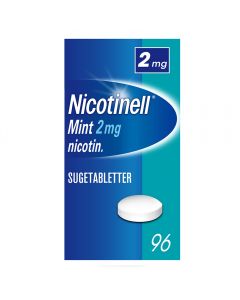 Nicotinell 2 mg sugetabletter for røykeslutt mint 96 stk