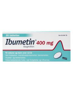 Ibumetin tabletter 400 mg 20 stk