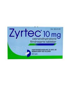 Zyrtec tabletter 10 mg 30 stk