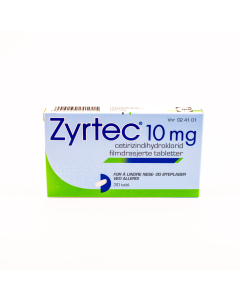 Zyrtec tabletter 10 mg 30 stk