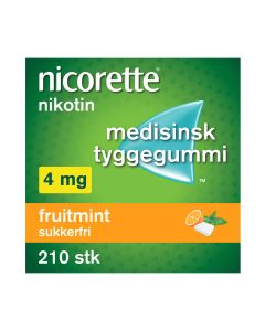 Nicorette fruitmint tyggegummi 4mg 210stk
