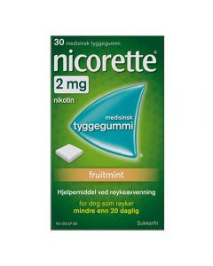 Nicorette fruitmint tyggegummi 2mg 30stk