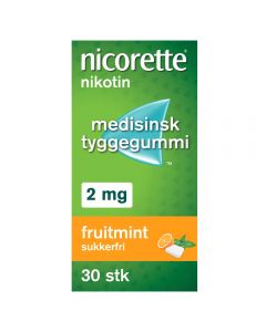 Nicorette fruitmint tyggegummi 2mg 30stk