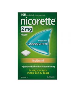 Nicorette fruitmint tyggegummi 2mg 105stk
