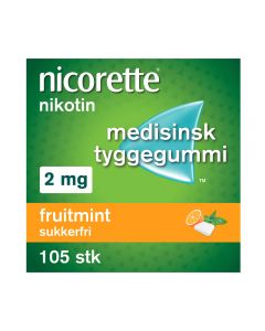 Nicorette fruitmint tyggegummi 2mg 105stk