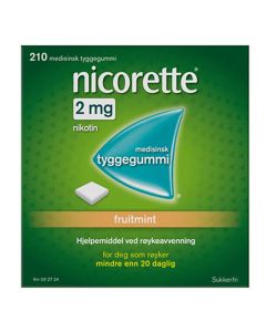 Nicorette fruitmint tyggegummi 2mg 210stk