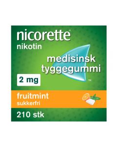 Nicorette fruitmint tyggegummi 2mg 210stk