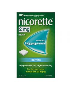 Nicorette icemint tyggegummi 2 mg 105 stk