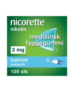 Nicorette icemint tyggegummi 2 mg 105 stk