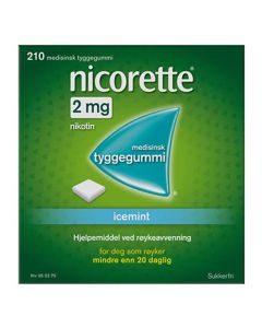 Nicorette icemint tyggegummi 2 mg 210 stk