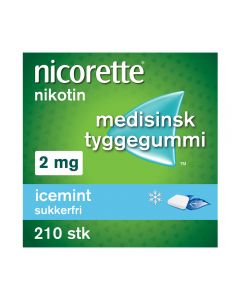 Nicorette icemint tyggegummi 2 mg 210 stk