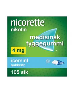 Nicorette icemint tyggegummi 4 mg 105 stk