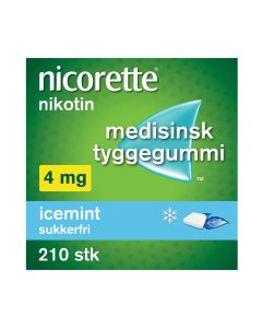 Nicorette icemint tyggegummi 4 mg 210 stk