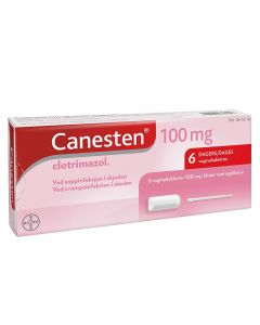 Canesten vaginaltabletter med applikator, 100 mg, for 6 dagers behandling