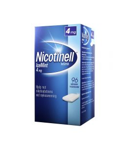 Nicotinell 4mg tyggis for røykeslutt Icemint 96 stk