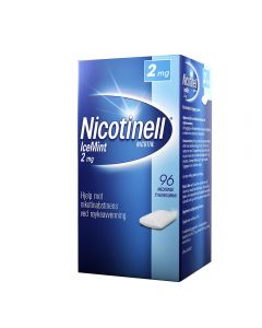 Nicotinell 2mg tyggis for røykeslutt Icemint 96 stk