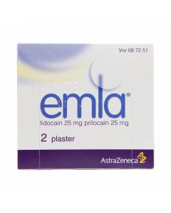 Emla medisinert plaster 25/25 mg 2 stk