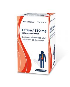 Titralac tabletter 350 mg 200 stk Titralac tabletter 350 mg 200 stk