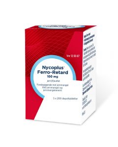 Nycoplus Ferro-Retard 100mg depottabletter 5x200 stk