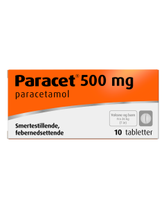Paracet tabeletter 500mg, 10 stk.