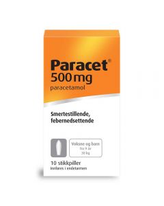 Paracet stikkpille 500mg 10 stk