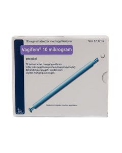 Vagifem 10 mikrogram,  18 vaginaltabletter i engangsapplikator