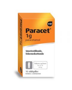 Paracet stikkpille 1g 10 stk