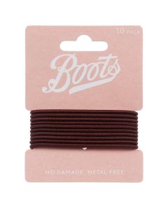 Boots Hårstrikk Tynn Brun 10 stk