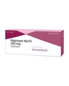 Naproxen Norfri 250mg tabletter 20stk