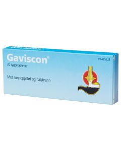 Gaviscon tyggetabletter 20 stk