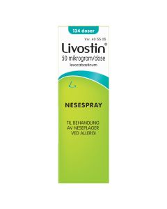 Livostin nesespray 50 mcg/dose 134 doser Livostin nesespray 50 mcg/dose 134 doser