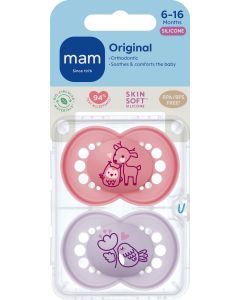MAM Original 6-16m Silk PINK 2p