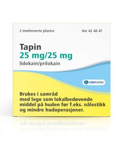 Tapin 25 mg/25 mg medisinert plaster 2 stk.