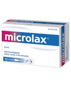 Microlax rektalvæske 12 x 5 ml