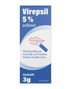Virepsil hudstift 5% 3 g