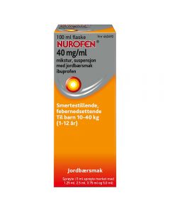 Nurofen mikstur jordbær 40 mg/ml 100 ml