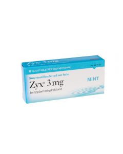 Zyx sugetablett for sår hals med mintsmak