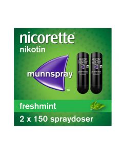 Nicorette mint munnspray 1mg/dose 2 x 150 doser