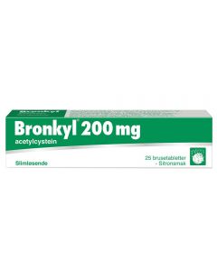 Bronkyl brusetabletter 200 mg 25 stk