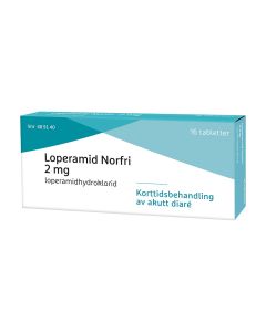 Loperamid Norfri 2mg tabletter 16stk