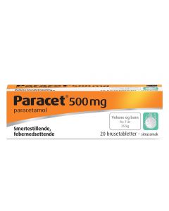 Paracet brusetabletter 500mg 20 stk