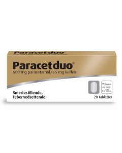 Paracetduo tabletter 500/65mg 20 stk