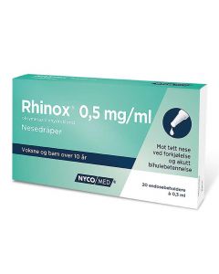 Rhinox nesedråper 0,5 mg/ml stk 20 x 0,3 ml