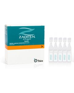 Zaditen øyedråper 0,25 mg/ml stk 20 x 0,4 ml