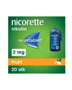 Nicorette sugetablett frukt 2 mg 20 stk