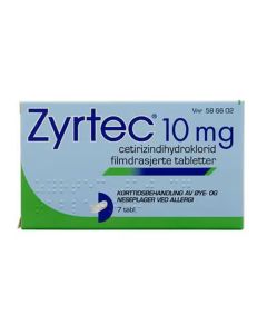 Zyrtec tabletter 10 mg 7 stk