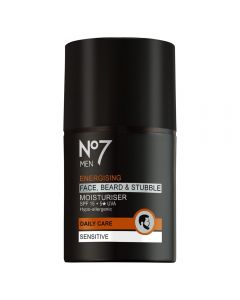 No7 Men Energising Face, Beard & Stubble Moisturiser 50ml